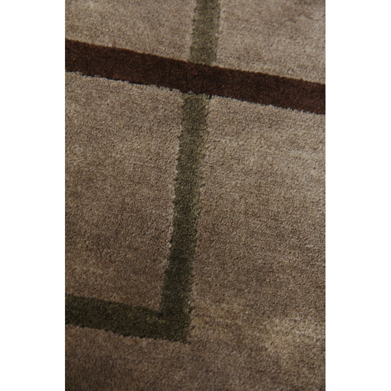 Super Tibetan hand-knotted Wool/Bamboo Silk Beige Area Rug