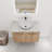 Rarnby 30" Single Bathroom Vanity Set, Wall Mounted Bathroom Vanity with White Ceramic Vessel Sink , Floating vanity with 2 Soft Close Door, Single Bathroom Vanity with Top-128651756-128651758