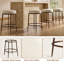 Ensemble de 3 tabourets de bar 26,5 po à hauteur de comptoir moderne sans dossier Glam-1838745595-1838745598