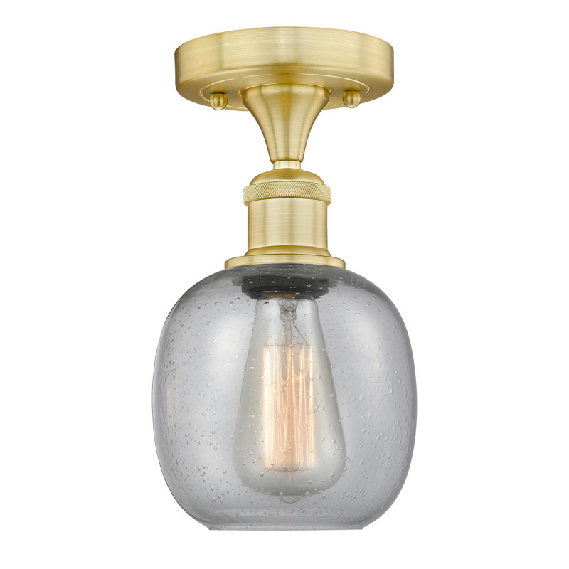 Plafonnier semi-encastré en verre Magréb, Or satiné