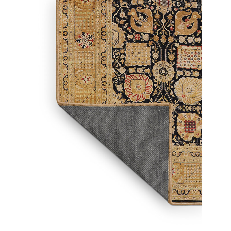 Tapis brun / noir Marymount, Rectangle 6 pi x 9 pi