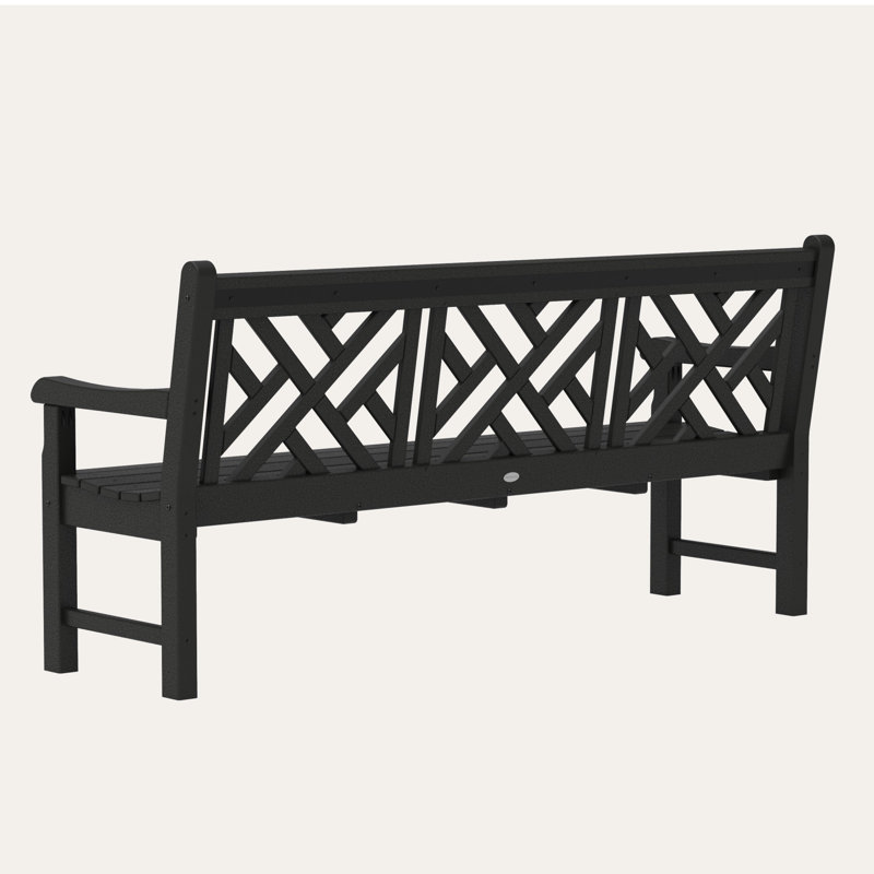 Banc 72 po POLYWOOD Rockford Chippendale, Noir