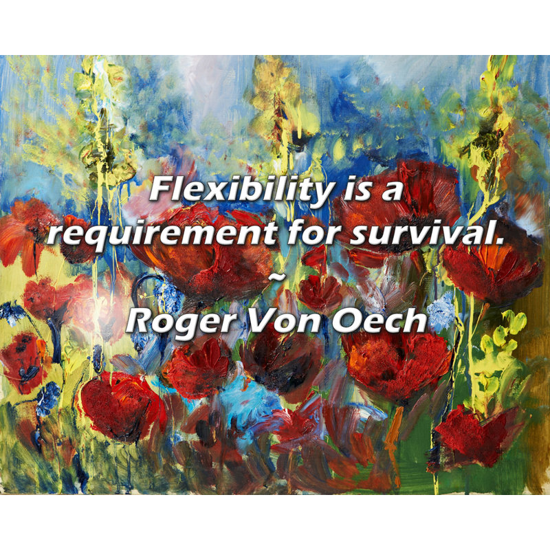 Roger Von Oech Quote: Flexibility is a requirement for survival.