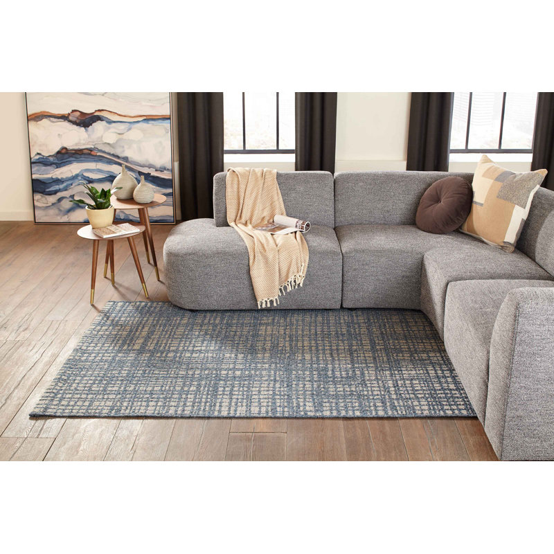 Nayah Blue Rug, Rectangle 6'7" x 9'6"