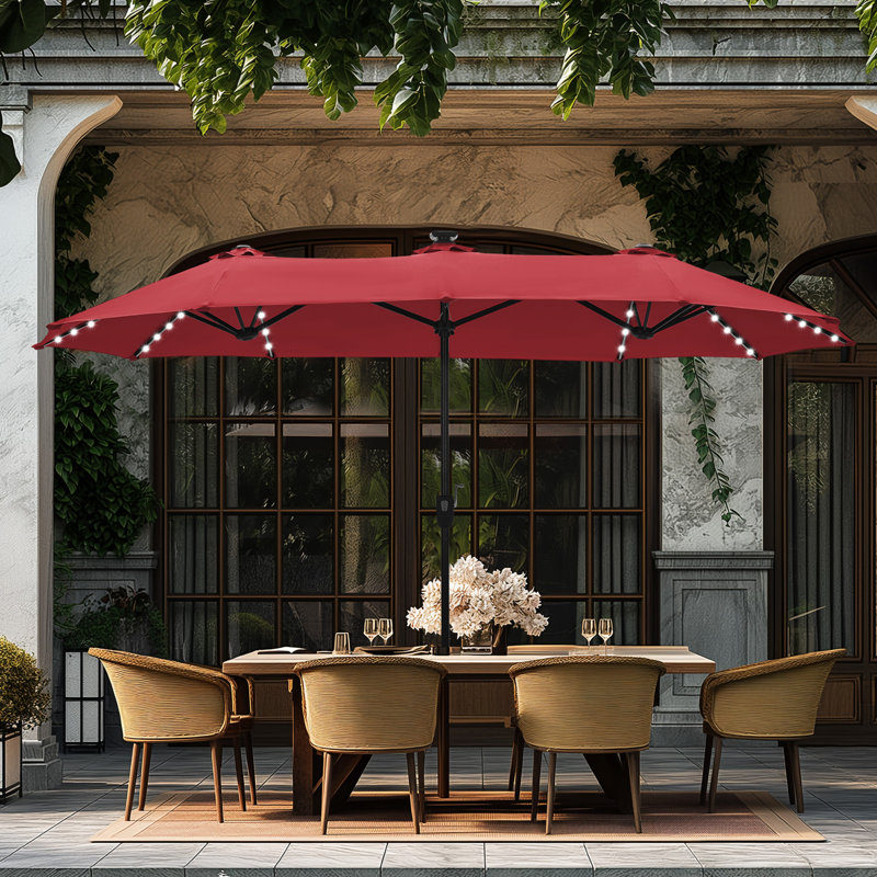 Jacobo 4m Market Parasol, Dark Red