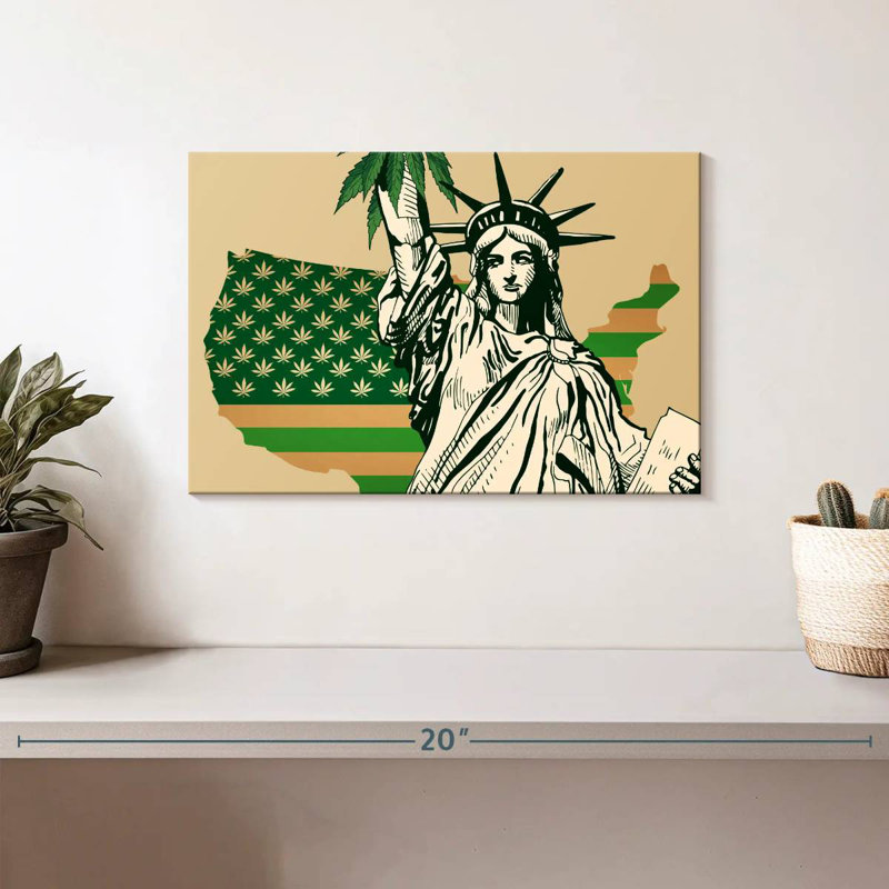 Marijuana US Flag, 8" H x 12" W