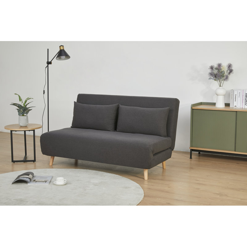 Etelvina 2 Seater Sofa Bed, Dark Grey, 3