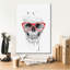 «Skull With Red Glasses» par Balazs Solti, art mural sur toile-101511463
