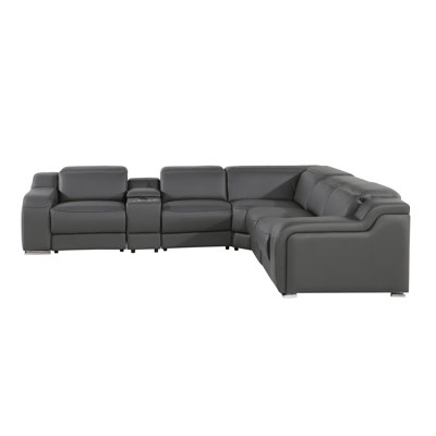 Stanya 6 - Piece Top Grain Italian Leather Power Reclining Sectional