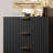 Fluted 5-Drawer Tall Dresser, Modern Wooden Storage Chest with Deep Drawers & Wide Top, Bedroom Organizer for Living Room, Hallway, Kids’ Room-1065902346