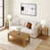 Modern Rounded Rectangular Coffee Table With Shelf