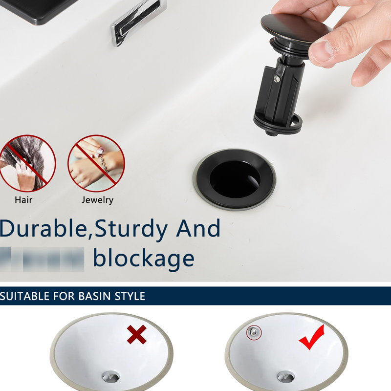 Robinet cascade pour salle de bain bronze huilé, fixation sur le comptoir, une poignée, avec bonde escamotable et conduites d'alimentation