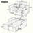 51.57" Convertible Sleeper Bed, Adjustable Oversized Armchair with Three USB Ports for Small Space-297411681