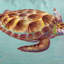 Coussin lombaire intérieur/extérieur vert sea tortue