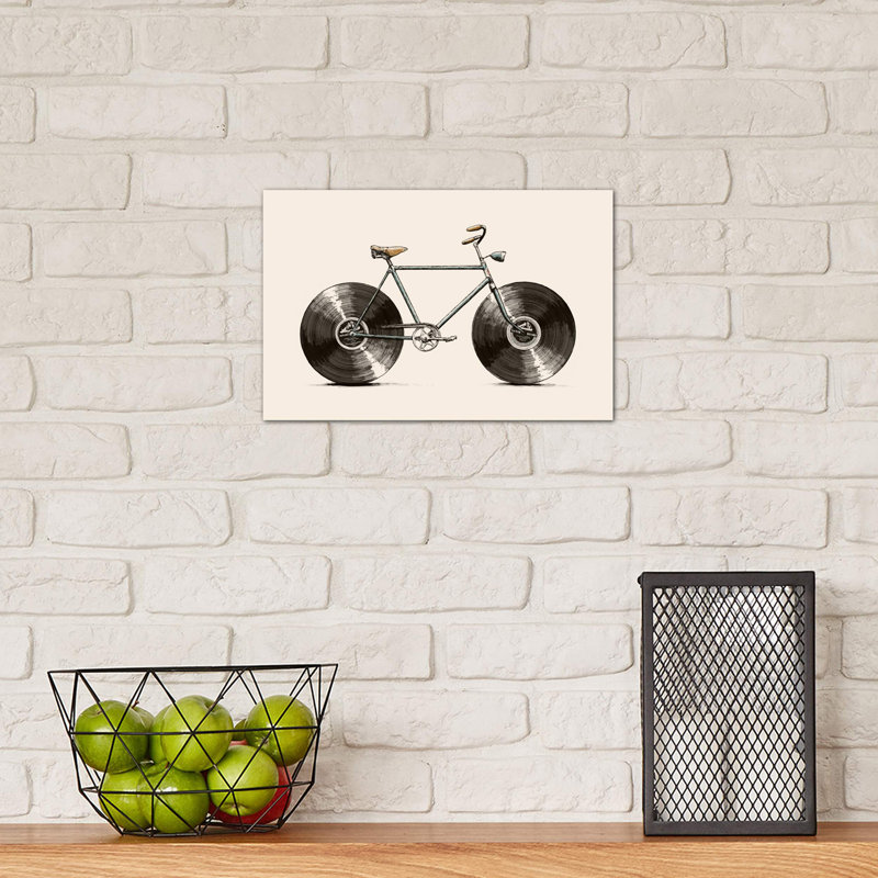 Velophone 1 Piece Painting on Canvas, 101.6 cm H x 66.04 cm W, Black Floater Framed