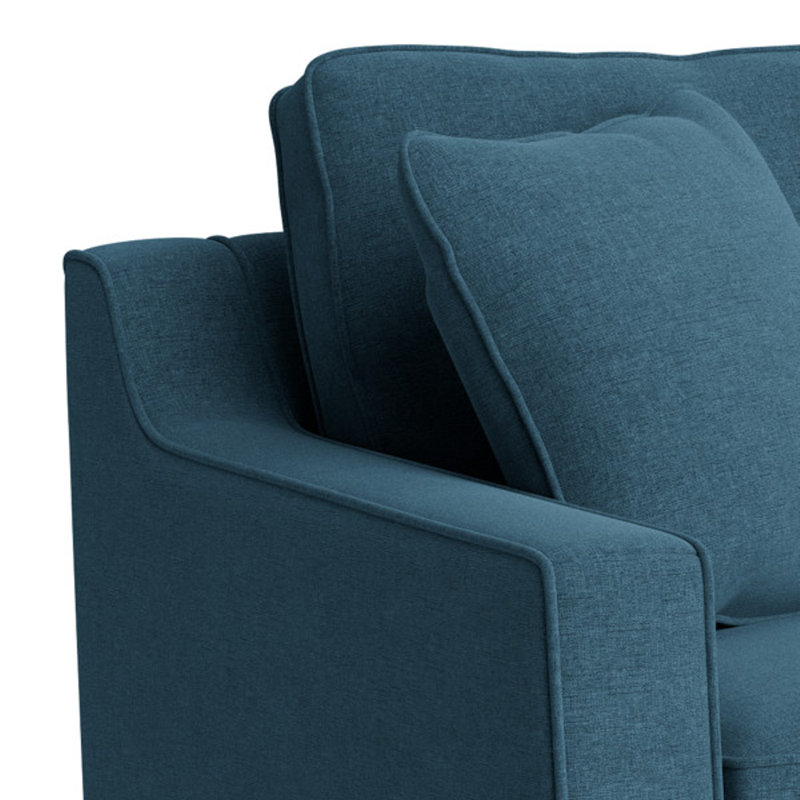 Aceyon Upholstered 102'' Sofa, Espresso, Bennett Indigo