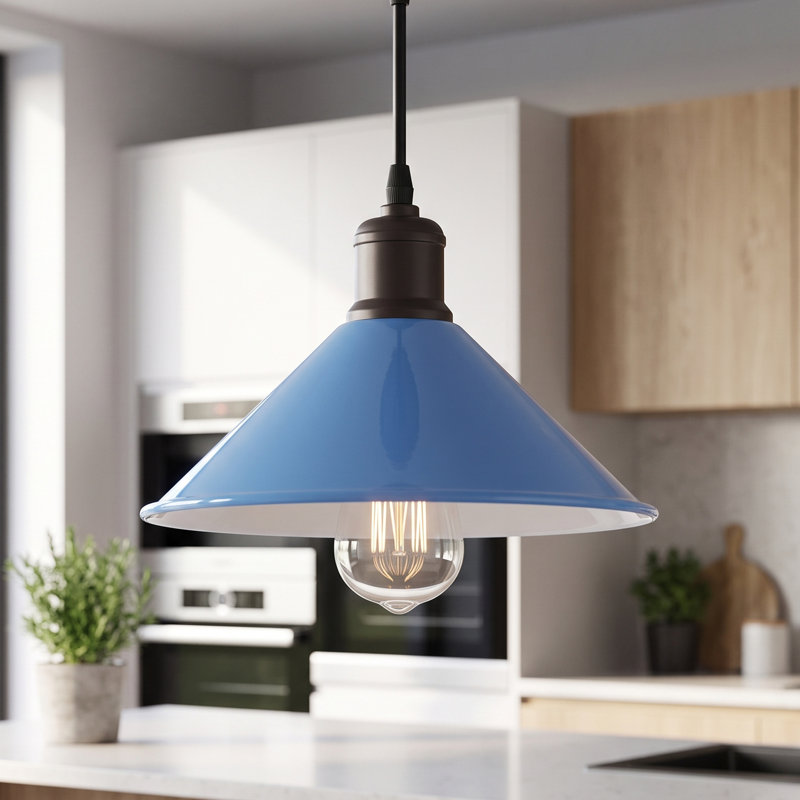 Lennie 1 - Light Dome Pendant, Blue