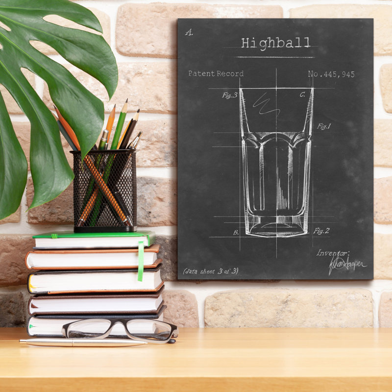 'Bareware Blueprint II' by Ethan Harper Canvas Wall Art, 16" H x 12" W x 0.75" D