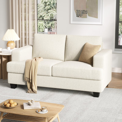 63 '' Upholstered Sofa 2 Seater Couches Small Loveseat For Small Apartment Living Room