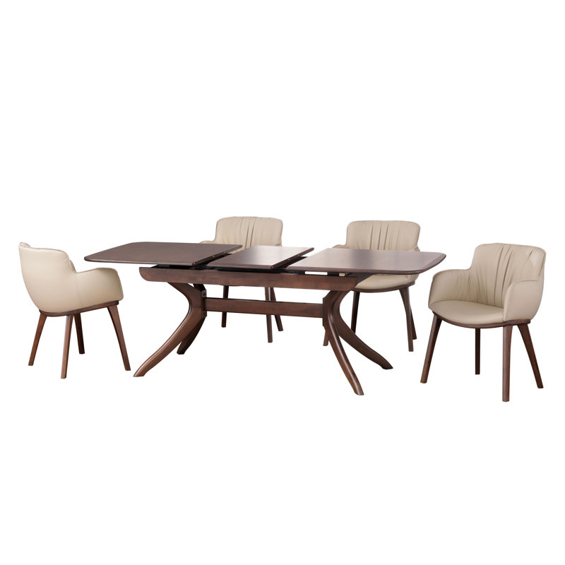 Rozella 5-Piece Solid Wood Dining Table Set