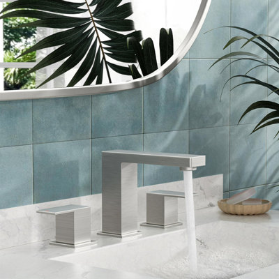 Robinet de lavabo de salle de bain 2 trous 3 trous avec bonde escamotable