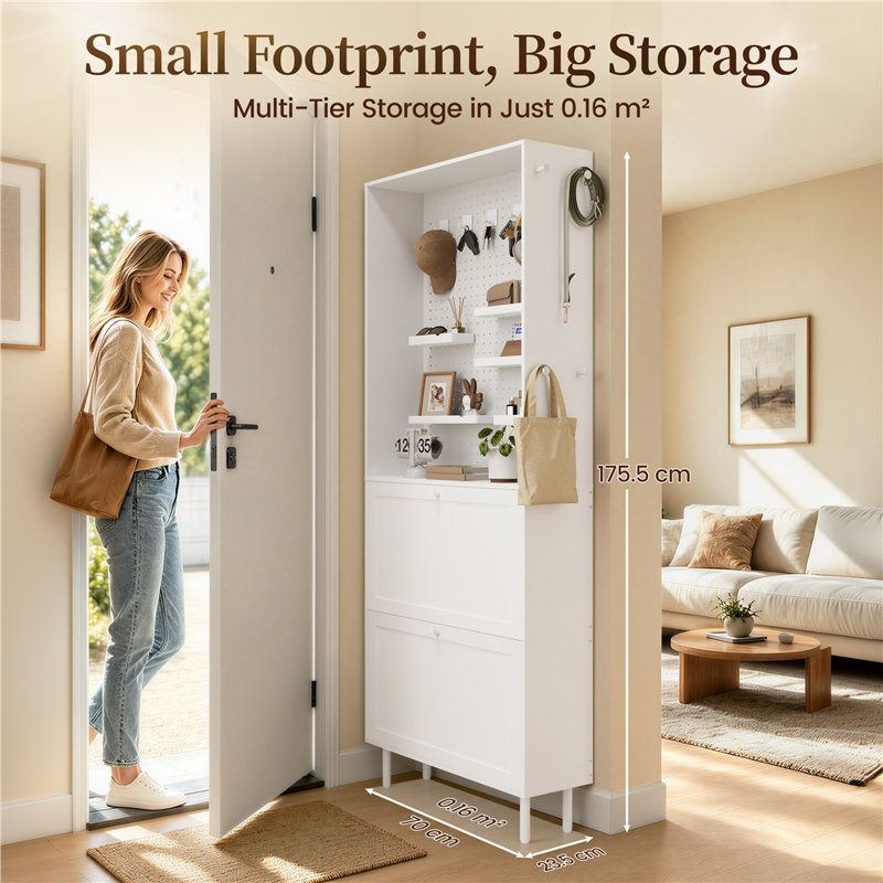 12 - Pair Shoe Storage Cabinet
