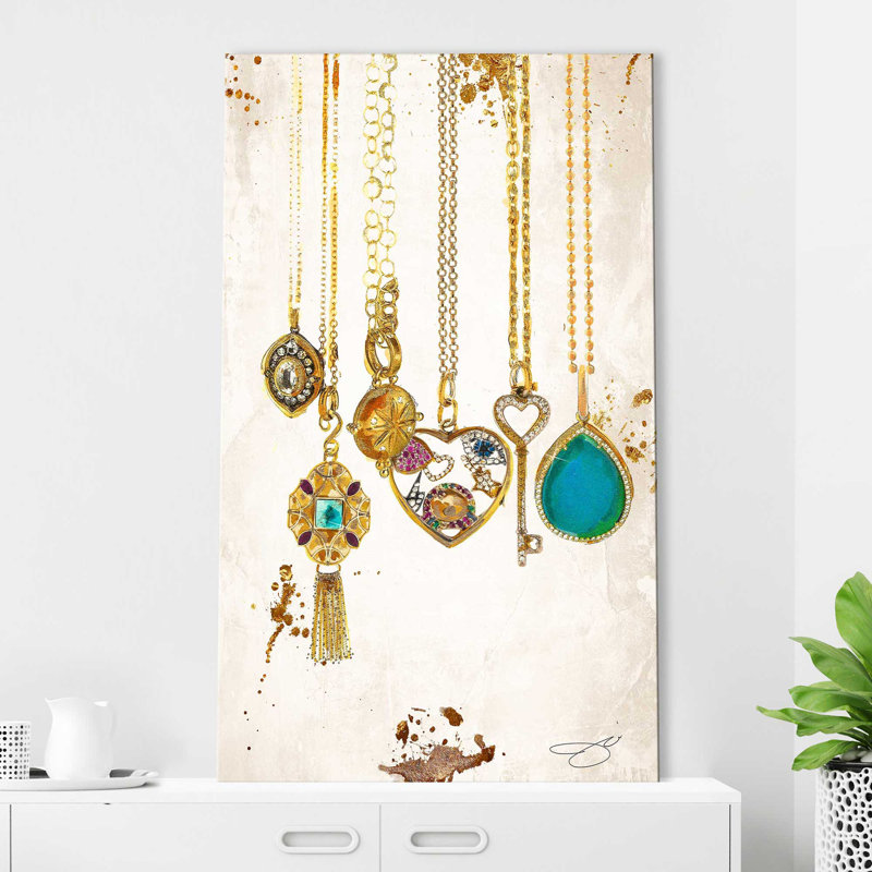 Fashion Collier 1 (Vertical) par By Jodi - impression, Toile tendue, H 60 po x l 36 po x P 1,5 po