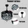 Black Crystal Invisible Ceiling Fan Light - 3 Color Dimmer W/ Remote Control - Ceiling Light Fixture