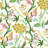 Floral Patterned Curtains Mid Century Botanical Drapes,Room Darkening Curtain,Rod Pocket Back Tab Floral Drapes,Set of 2-1078439875-1078439878