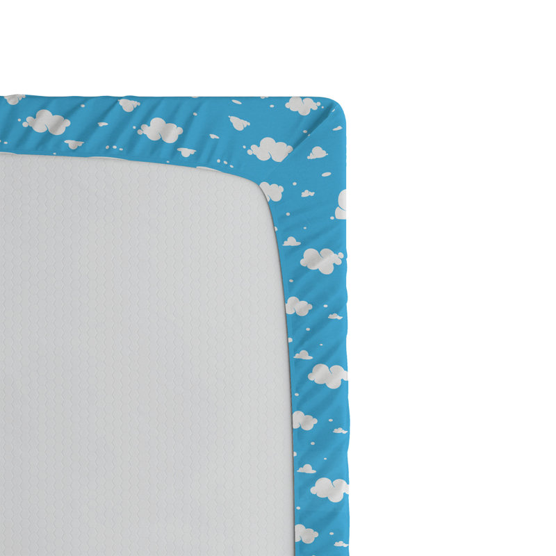 Ensemble de 2 draps-housse bleu ciel Ambesonne, Drap-housse de taille double