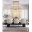 Lustre en cristal doré à 3 niveaux 12 lumières Transitional