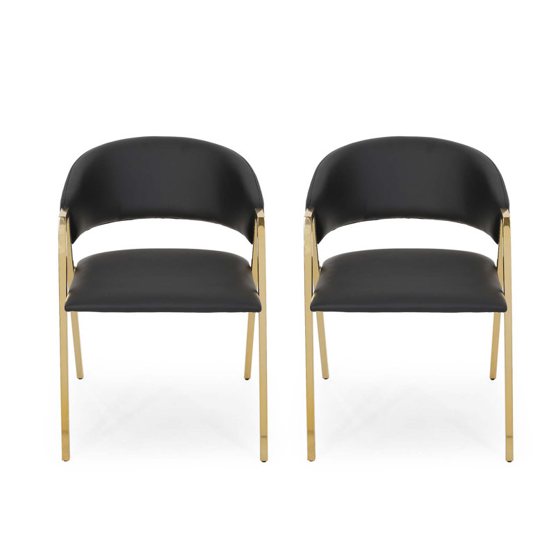 19.5'' H Faux Leather Upholstered Armchair