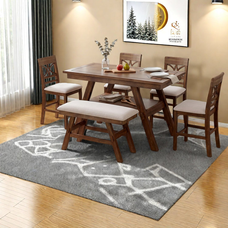 Storage Wood Dining Table Sets(must Include Both Table And Chair), Rustic Home