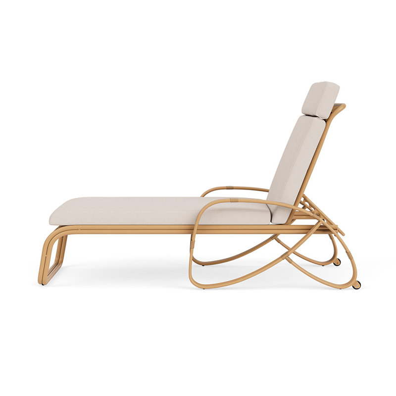 Riviera Outdoor Chaise Lounge, Canvas Birds Eye