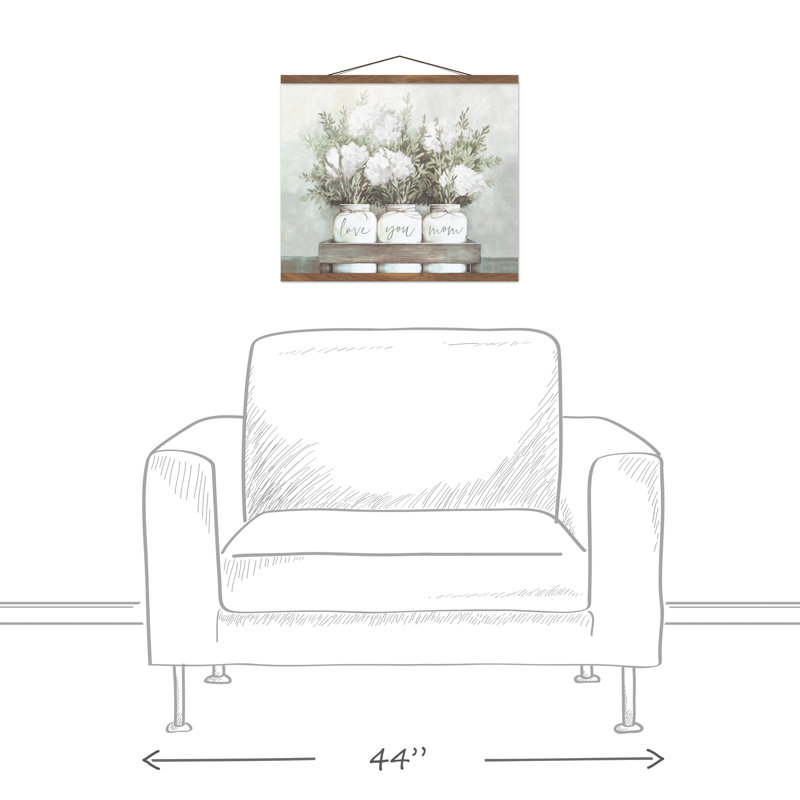 «Mom Mason Jars», reproduction suspendue sur toile