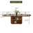 86" Mid Century Dining Table Set With 8 Pieces Dining Chairs
