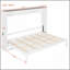 Grand lit escamotable mural et USB, blanc-129230770