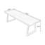 Bureau rectangulaire en bois massif brun noisette-44438172