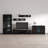 Sabala 150" Modern Entertainment Center with 16-Color LED Lighting, High Gloss Finish, Media Storage-1957305435