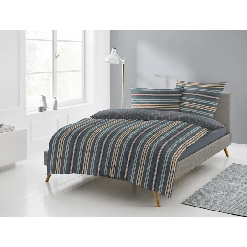 Sky 8421 Mako Satin Duvet Cover Set, 155 x 200cm - 1 Pillowcase ( 80 x 80cm), Blue