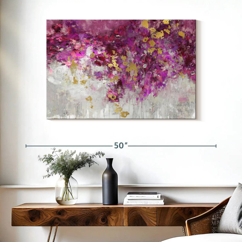 Magenta charmé, H 26 po x l 39 po