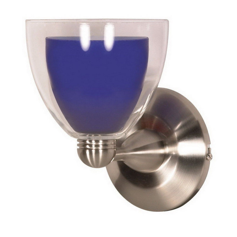Appliquee à bras 1 lumières Seefeldt, Bleu