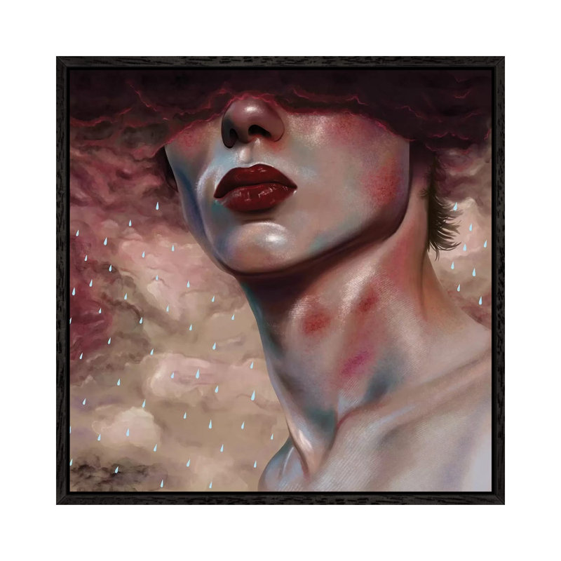 Make It Rain by Teodora Jelenic - Painting on Canvas, Black Framed, 66.04 cm H x 66.04 cm W