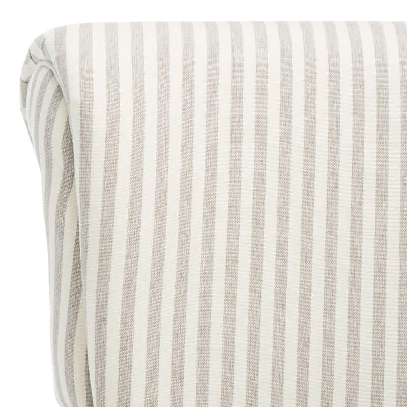Alanieta Upholstered Armchair, Beige/Gray Linen Blend Stripe