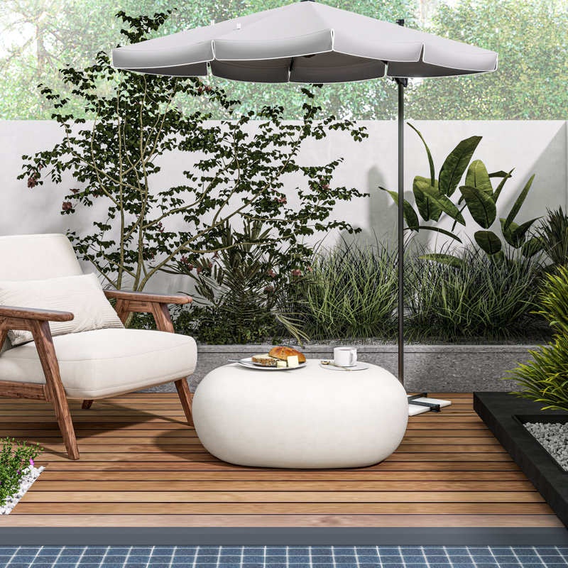 Table basse en béton 27,95 po Pruitt, Blanc