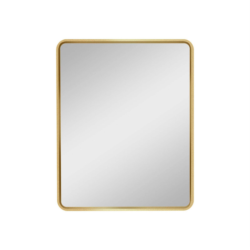 Armoire à pharmacie murale ou en métal avec miroir, H 28 po x l 20 po x P 4,9 po, Doré