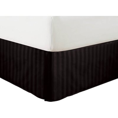 Simple Elegance Simple Elegance Stripe 14"" Bed Skirt -  Ben and Jonah, BO_StripeSkirt-QN-Black