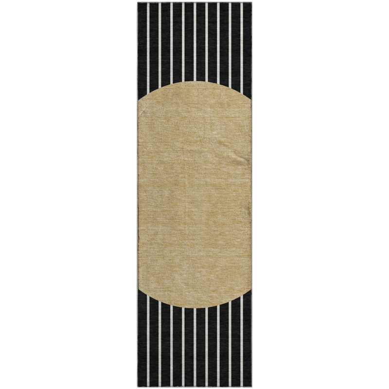 Premium Machine Washable Naglee AMF994 Stripes Rug, Runner 2'3" x 7'6"
