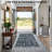 Area Rug 6x7 Vintage Floral Rug Soft Washable Rug Distressed Oriental Rug, Non Slip Stain Resistant Rug, Non Shedding Decorative Accent Rug for Living Room Bedroom, Black-81732341