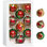 9 boules de Noël en forme de boule de Noël - décorations suspendues rouges, dorées et vertes de 2,65 po pour décorations pour arbres, fêtes, fêtes et fêtes